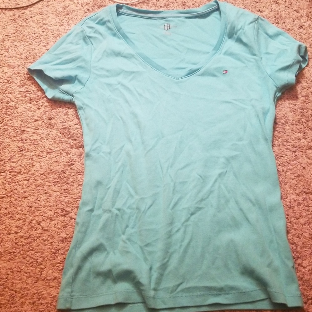 Tommy Hilfiger Turquoise v neck!